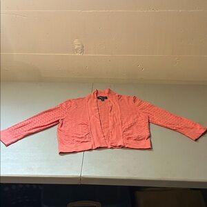 Coral Open-Front Cardigan